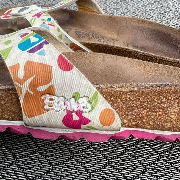 Birkenstock Birki’s Floral Sandals Flops Sz 6 Women - Picture 2 of 15